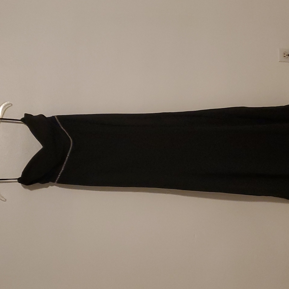 Strapless black dress